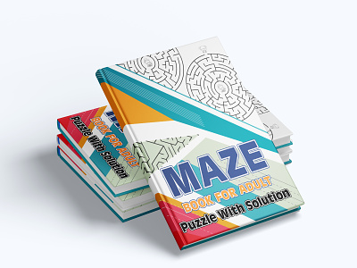 Maze Book For Adult activity book bookcover branding cover design design graphic design illustration logo maze book ui