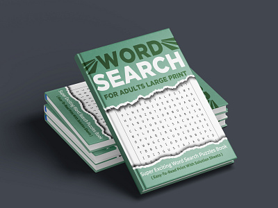 Word Search For Adults 3d activity book animation bookcover branding cover design design graphic design illustration logo maze book motion graphics ui word search for adults