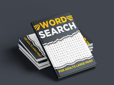 Word Search Book For Adults 3d activity book animation bookcover branding cover design design graphic design illustration logo maze book motion graphics ui word search book for adults