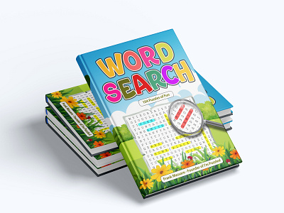 Word Search Book 3d activity book animation bookcover branding cover design design graphic design illustration logo maze book motion graphics ui word search book