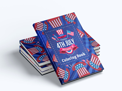 4Th July Coloring Book 3d 4th july coloring book activity book animation bookcover branding cover design design graphic design logo motion graphics ui