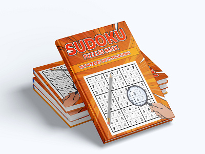 Sudoku Puzzle Book activity book bookcover branding cover design design graphic design illustration logo ui vector