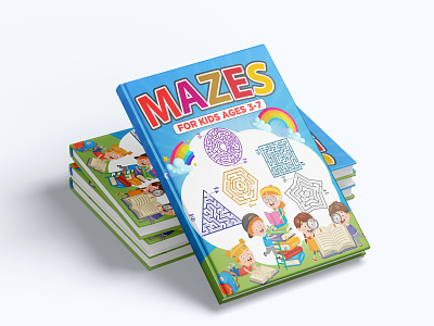 Mazes Book activity book bookcover branding cover design design graphic design illustration logo ui vector