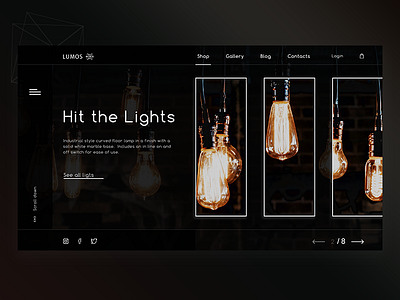 E-Commerce Shop Lamps 012 daily challange dailyui e commerce design e commerce shop lamps minimal ui