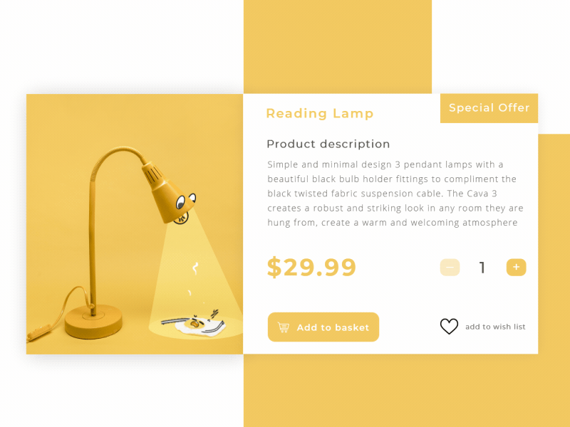Table Yellow Lamp animation daily 100 challenge daily challange dailyui design lamp minimal special offer ui yellow