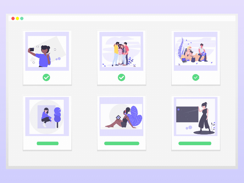 Progress Bar animation daily 100 challenge dailyui design flat illustration photos progress bar ui