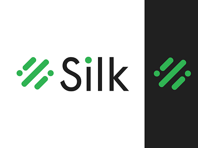 Logo design for Silk company. animation black branding green logo logo design logotype white