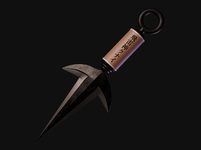 Kunai - Blender 2.8 3d 3d art anime blender blender3d kunai motiongraphics naruto ninja