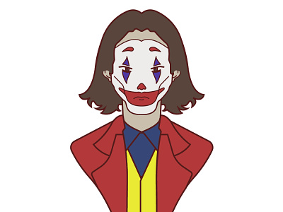 Joker batman character clown dc design halloween illustration joaquin phoenix joker minimal stylized