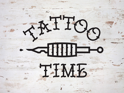 Tattoo Time branding concept design icon illustration media slogan social tattoo time