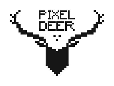 Pixel Deer 8bit black branding deer design icon iconic illustration logo pixel type