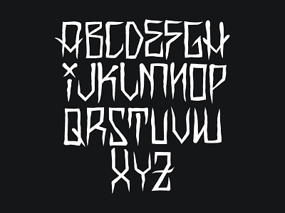 Neo-Traditional Font alphabet blackwork font gothic neotraditional traditional
