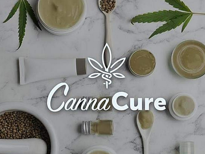 CannaCure cannabis freshen up hemp logo medicinal refinement weed
