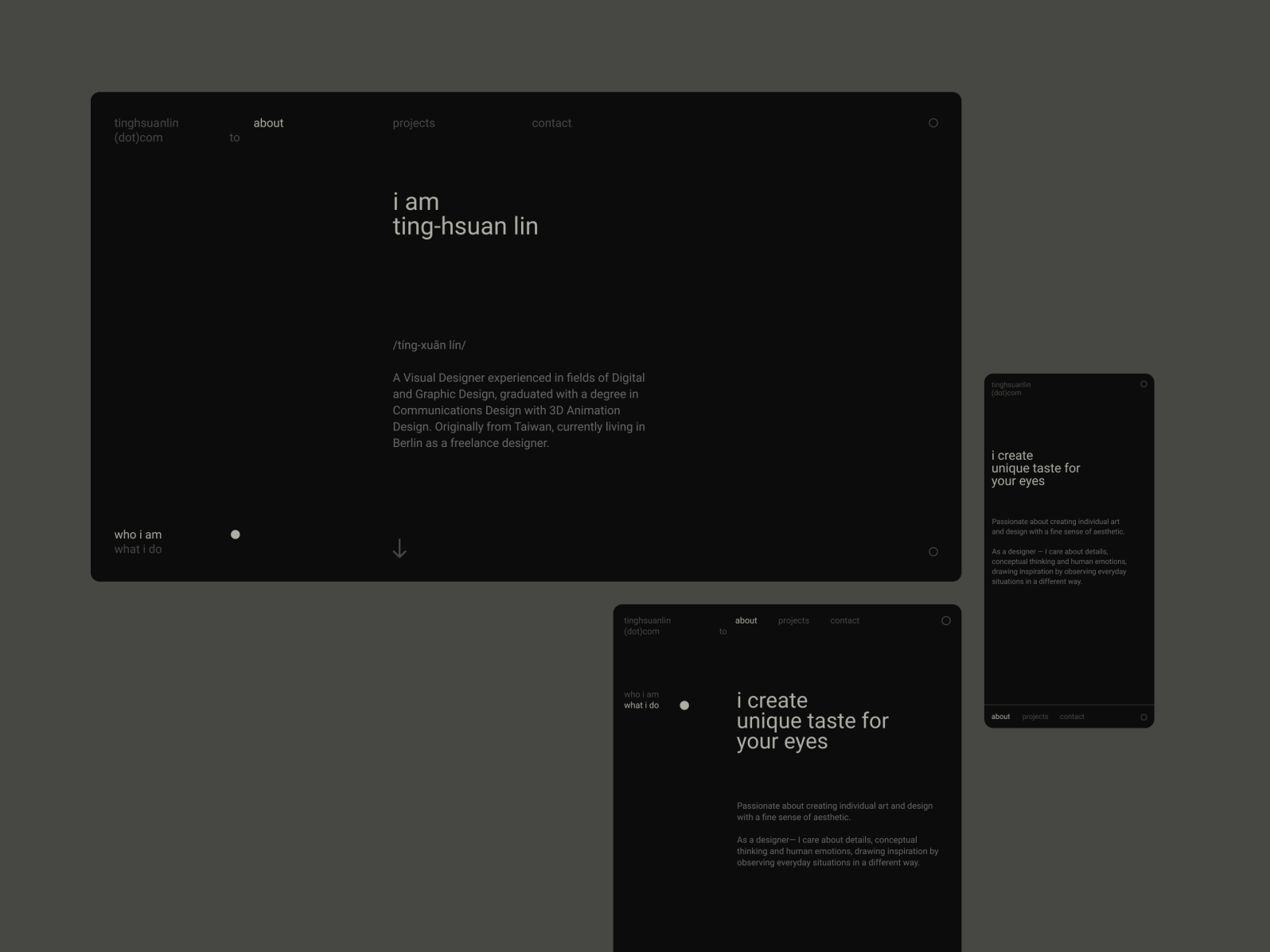 tinghsuanlin(dot)com | website v1.0 by Ting-Hsuan Lin on Dribbble