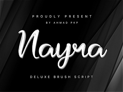 Nayra Font Script Brush animation app branding design flat graphic design handwriting icon illustration illustrator ink logo minimal typography ui ux vector web website wedding