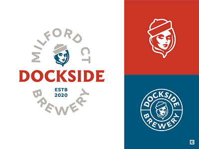 Dockside Brewery badge beer beer branding brewery dockside logotype waterfront