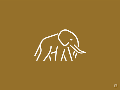 The Sinclair elephant icon line lineart mammoth monoline symbol tusk