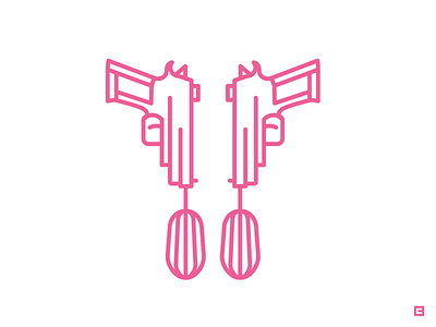 Make cake, not war bake baking cupcake cupcakes gun guns icon mixer whisk