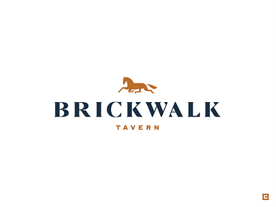 Brickwalk tavern brick custom lettering custom type horse logo type tavern typography