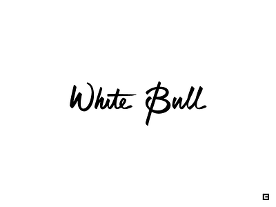 The White Bull bull hemingway lettering logo logotype type typography white bull