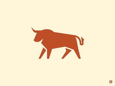 Bull animal beef bull horns logo