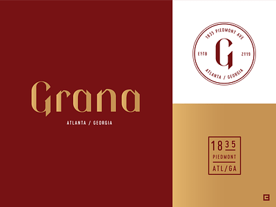 Grana artifacts atlanta grana italian italian restaurant italy logotype pasta pizza typogaphy