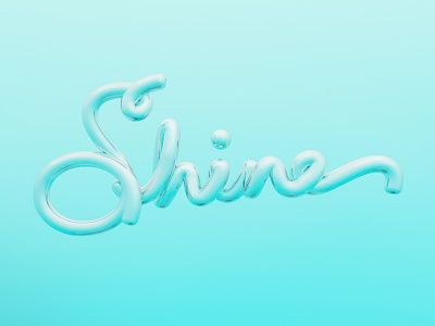 Shine lettering 3d bright c4d lettering spring summer type typography