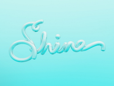 Shine lettering 3d bright c4d lettering spring summer type typography