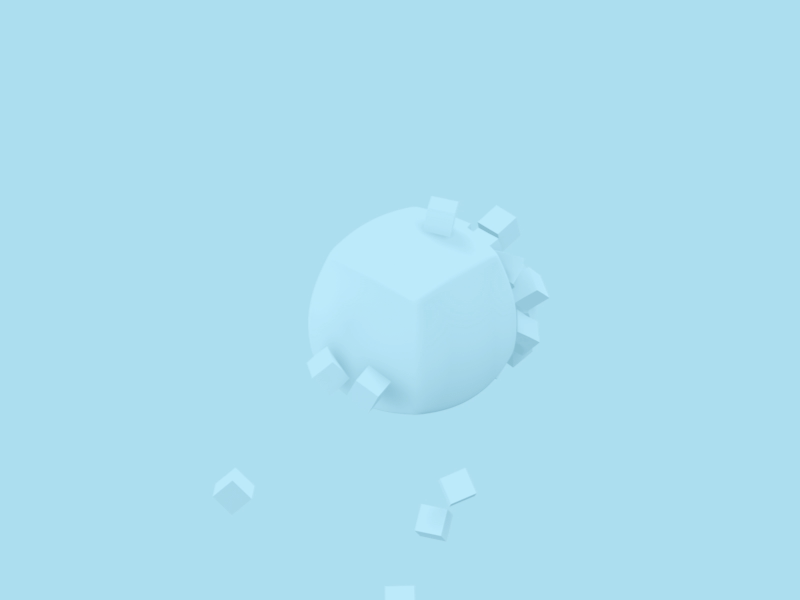 Cube Play 2 3d abstract c4d cube experimental fun gif simple soft