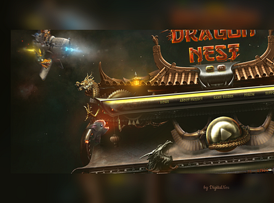Dragon Nest design dragon nest fantasy logo site