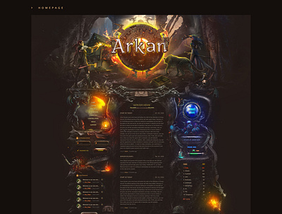 Arkan design illustration mmorpg site