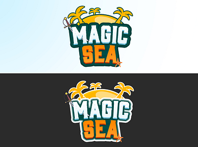 Logo Magic Sea branding design logo typography vector
