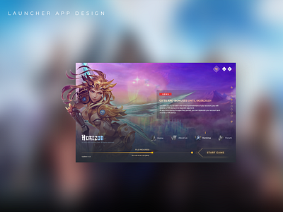 Horizom - Gaming Launcher by DigitalNox on Dribbble