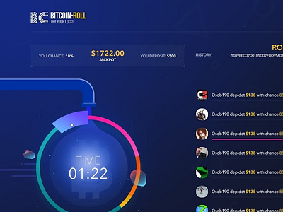 Bitcoin roulette bitcoin case crypto design digitalnoxdesign icon illustration logo onenox open roulette site ui