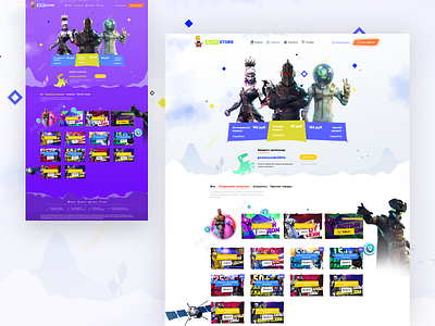 Zloy Store design game illustration logo onenox pubg roulette site ui ux vector