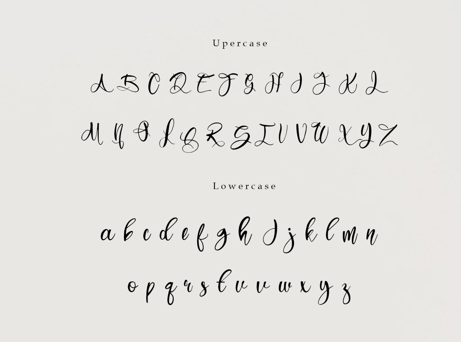 Upercase and Lowercase Luckily Script Font by Faizal Dian Permana on ...