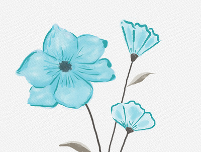 Watercolor flower design graphic design illustration logo vector