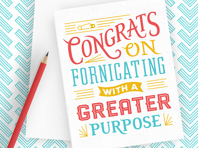 Greater Purpose Card baby shower card fornicating greeting card new baby