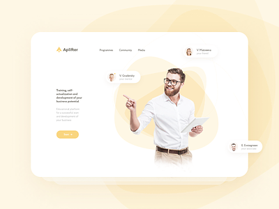 Aplifter: visual identity and design of the educational platform branding course education landing page uprising web