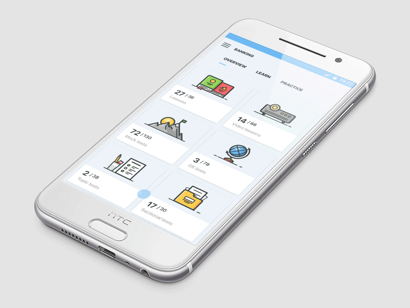 App, part 2 — “Oliveboard” android animation app banking data design fireart fireart studio icon ui