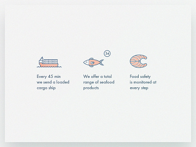 Icons, part 6 — “Rostfish” dichromatic fillet fish icon outline salmon sea ship web