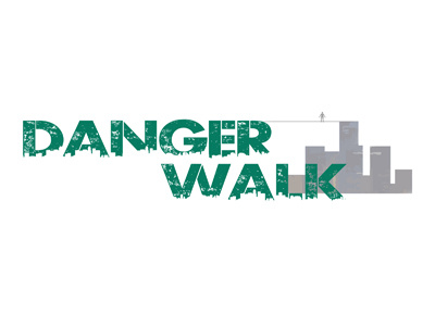 danger walk design band danger design logo simple skyscraper walk