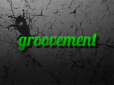 Groovement cement cracks dance green grey groovement logo shadow