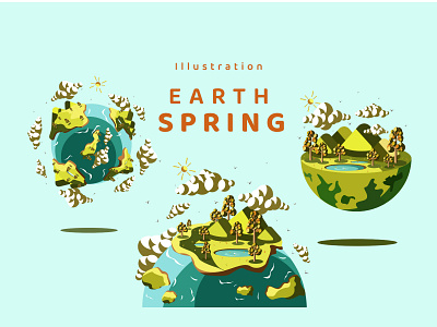 Illustration Earth Spring