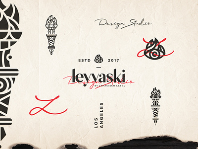 leyvaski Brand Idenitity branding cursive design elements digital agency emblem logo eye logo fire fire logo icon identity l logo lettering logodesign red colorscheme red logo sanserif studio logo torch logo typography vintage logo