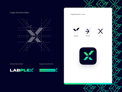 Labplex Cover Dribbble Behance Leyvaski brand branding cannabis logo corporate identity green color scheme green logo identity lab logo logodesign x design x logo