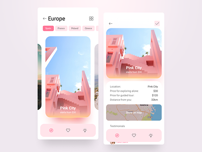 Traveling and Exploring Application app application covid design explore exploring flat gradients guided modern tour travel traveling ui ux
