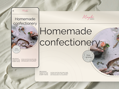 Cake shop: Maybe torte bakery branding cake confectionery design figma home mobile torte ui ux