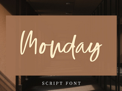 Monday Script brush callygraphy font script typography