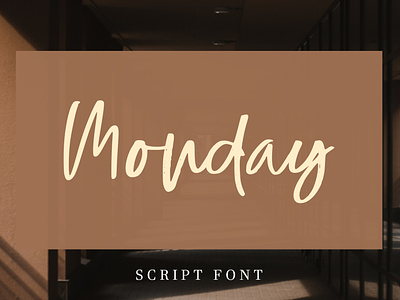monday callygraphy font script typography